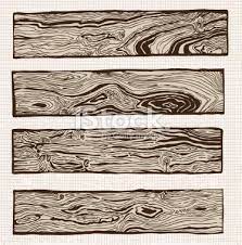 Set Of Wood Plank With Wooden Texture Wood Illustration Woodgrain Pattern Wood Tattoo