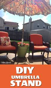 This umbrella stand is made of a 60lbs large clay pot that has 80lbs. How To Create A Unique Diy Umbrella Stand