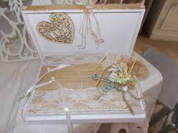 Porte Alliances Champetre Boite Alliances Vintage Shabby Etsy Coussin En Toile De Jute Campagne Chic Coussin Alliance