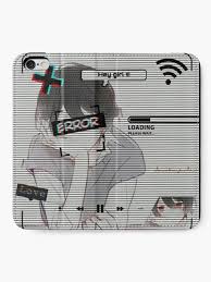 Tons of awesome anime sad error boys wallpapers to download for free. Error Glitch Sad Anime Boy Iphone Wallet By Simouser Redbubble