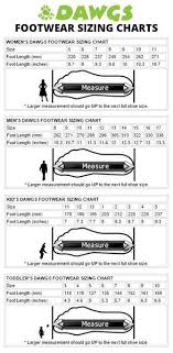 Size Charts Dawgs Footwear Australia Official Dawgs