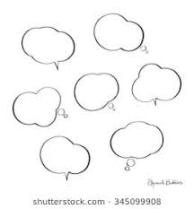 Set Of Comic Speech Bubbles Isolated On White Background Vector Clouds Icons Blank Text Box Template Speech Bubble Bubbles Cloud Icon