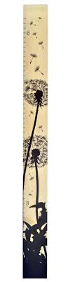 Dandelion Silhouette Modern Wooden Ruler Growth Chart Kids