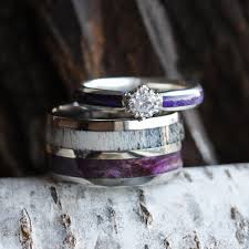 Black And Purple Wedding Ring Set Purple Wedding Ring Set With Moissanite Engagement Ring 2336 Purple Wedding Ring Set Black Diamond Engagement Ring Set Unique Engagement Rings
