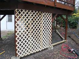 Repeat the exercise till all the area on your deck is covered. Adding Lattice To The Bottom Of A Deck Hgtv