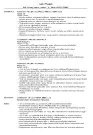 Write your project management resume fast, with expert tips and good + bad examples. Assistant Project Manager Resume Samples Velvet Jobs
