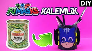 Bim Konservesinden Pijamaskeliler Kalemlik Yapimi Kendin Yap Diy 1 Konserve Kalemlik Kendin Yap