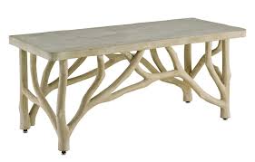 Flowing curves identify the sculpted tables of vladimir kagan that are enhanced by the addition of elegant woods, mosaic tiles branch coffee table. Bayou Faux Bois Concrete Branch Coffee Table Mecox Gardens