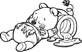 This cute coloring page will remind your child of the nice time he had in his friend's birthday party. Winnie The Pooh Honey Pot Coloring Pages Novocom Top