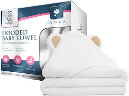 Buy 100 Bamboo Hooded Baby Towel By Mi Bella Baby Natural Hypoallergenic Soft Absorbent Durable Large White Bath Towels With Bear Ears For Newborn Essentials And Toddlers Gender Neutral Baby Gifts Online