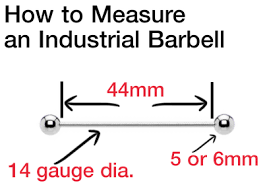55 Punctual Barbell Piercing Size Chart