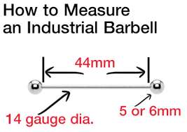 55 punctual barbell piercing size chart