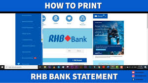 Pertama, anda akan diminta untuk tetapkan pilihan akaun dan email. How To Download Online Bank Statement Rhb Bank Youtube