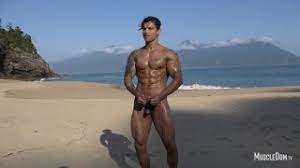 Sexy Muscle Worship on the Beach - Pornhub.com