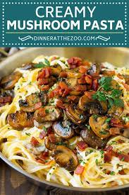 But it's easy to fall into a routine of noodles + canned tomato sauce. Mushroom Pasta With Bacon Dinner At The Zoo