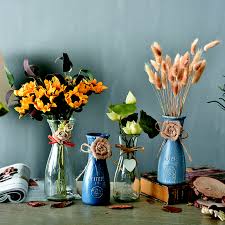 Flower box flower vase artificial flowers flower pot dried flowers flower wall flowers machine artificial flower yantai sunshine handicrafts christmas flowers 1,065 teal vase and flowers products are offered for sale by suppliers on alibaba.com, of which glass & crystal vases accounts for 5. Mini Classic Glass Vase Artificial Flowers Vases Transparent Glass Bottle Hemp Rope Knot Bowknot Girl Vase Decoration Vases Aliexpress