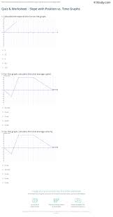 Support your students learning about distance, time graphs with this worksheet. Quiz Worksheet Slope With Position Vs Time Graphs Study Com