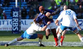 Foto stock editoriale Serge Betsen France Tackled By Aaron