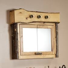 Solid wood corner medicine mirror cabinet cherry. Real Hickory Rustic Medicine Cabinet Made From Solid Wood