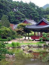 Sudkorea Der Buddhistische Tempel Buryeongsa Buddhistischer Tempel Sudkorea Landschaftsbau