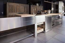Acciaio Inox Satinato Legni Naturali Vetri Industriali Saloni Industriali Mobili In Stile Industriale Legno Naturale