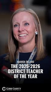 Hold the phone! ☎️, It’s Amanda Dillard here, your 2025 District Teacher of  the Year!