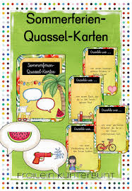 Sommerferien Quassel Karten Unterrichtsmaterial In Den Fachern Deutsch Fachubergreifendes Ferien Unterrichtsmaterial Willkommen In Der Schule