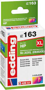 EDD-163 HP 22XL (C9352CE) - 3-Color - 17 ml substitute for HP 22XL  (C9352CE) - Printing - edding