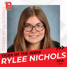 Its time again to honor some our awesome students! This week's Artists &  Tiger of the Week are Rylee Nichols, Sam Faught, Asher Lairmore, Ellie  Harmon and Sebastian Benedict! Rylee, a dedicated