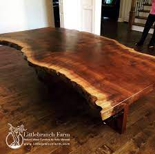 This dining table and its natural wood grain finish completes your dining room's look no matter the style. Rustic Live Edge Dining Tables Novocom Top
