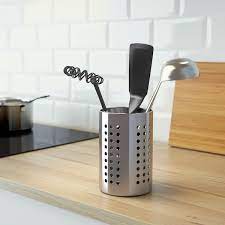 Stainless steel kitchen utensils stand. Buy Ordning Kitchen Utensil Rack 18 Cm Online Uae Ikea