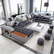 Download the perfect sofa pictures. New Arrival Modern Design U Shaped Sectional 7 Seater Fabric Corner Sofa Living Room Sets Aliexpress