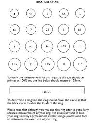 Ring Size Chart Ejh