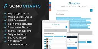 songcharts top songs charts and music search engine php scripts