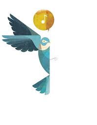Wenn Nur Der Vogel Singen Wurde Der Es Am Besten Kann Es Ware Sehr Still Im Wald Bird Illustration Illustration Art Design