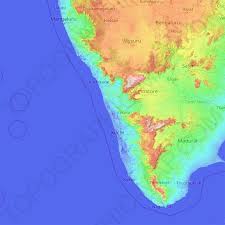 Kerala reserving lots of water resources like breathtaking waterfalls, stunning beaches, rivers and beautiful dams. Kerala Topographic Map Elevation Relief