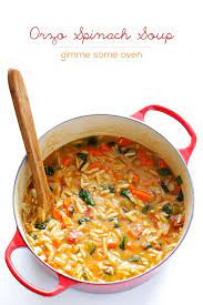 Italian Orzo Spinach Soup Gimme Some Oven Recipe Italian Orzo Spinach Soup Spinach Soup Orzo Spinach