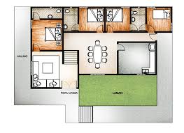 Bina rumah 5 bilik terlajak cantik. Plan Rumah 3 Bilik Simple