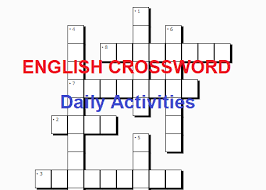 Lembar Kerja Cross Word Tts Online Tentang Daily Activities Cecepgaos Com