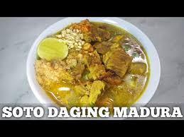 Jul 06, 2021 · soto adalah kuliner khas nusantara berupa hidangan berkuah yang terbuat dari kaldu daging dan sayuran. Resep Soto Daging Madura Jawa Timur Youtube