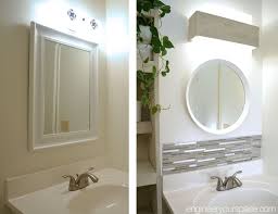 Diy Small Bathroom Remodel This Bathroom Makeover Has It All A Beautiful Backsplash Made Wit Cheap Bathroom Remodel Small Bathroom Diy Small Bathroom Remodel