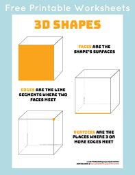 Parts Of 3d Shapes Primarylearning Org Math Worksheets Shapes Worksheets