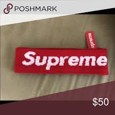 As an associate justice on the supreme court, brett kavanaugh will lock in a sizable salary and benefits. Real Supreme Headband Brand New And Never Worn You Can Ask Me To Send Sticker With It Supreme Accessories Supreme Accessories Things To Sell White Bag