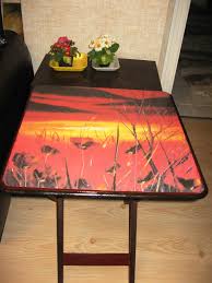 Ahsap Boyama Kare Masa