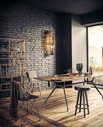Using a wet rag, lightly wipe off any cobwebs or other debris on the walls to ensure that the paint goes on evenly. 10 Best Interior Brick Wall Paint Ideas For A Stylish Look Brick Wall Paint Interior Inte Scandinavian Dining Room Industrial Style Decor Dining Room Design