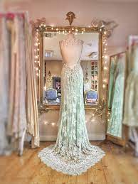 Pale Mint Green And Ivory French Lace Bohemian Style Tennyson Wedding Dress Mint Wedding Dresses Mint Green Wedding Dress Green Wedding Dresses
