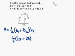 Where b1, b2 are the lengths of each base h is the altitude (height). How To Find The Area Of A Trapezoid Youtube