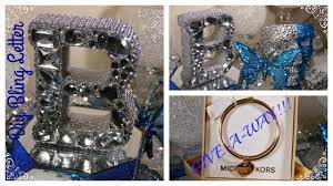 They are sticky enough to stay put, but you could still reposition bling home decor. Diy Home Decor Bling Letter Bling Queens Youtube