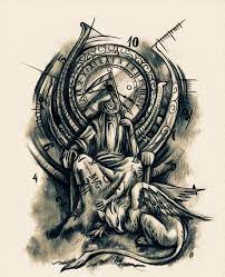 Tatu Chasy 100 Luchshih Idej Na Foto Eskizy Znachenie Egyptian Tattoo Clock Tattoo Black Skull Tattoo