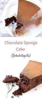 Old Fashioned Chocolate Cake Sokolatopita Recipe Chocolate Tea Cake Greek Recipes Dessert Sponge Cake Recipes
